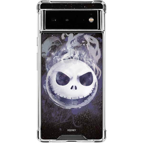 Disney The Nightmare Before Christmas Jack Skellington Face Art Google Pixel 6 Clear Case